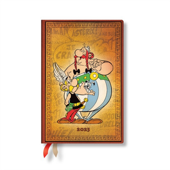 Asterix & Obelix (The Adventures of Asterix) Mini 12-month Verso Hardback Dayplanner 2025 (Elastic Band Closure) by Paperblanks - Hardback