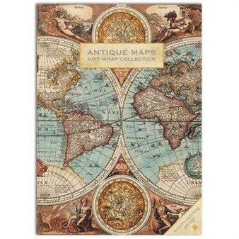 Antique Maps Gift Wrap Collection by The Gifted Stationery Company - Paperback