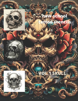 New school tattoo stencils.vol.1 skull by Josu Cabello - Paperback