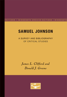 Samuel Johnson : A Survey and Bibliography of Critical Studies