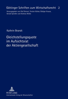 Gleichstellungsquote Im Aufsichtsrat Der Aktiengesellschaft : 2