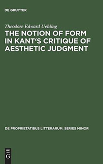 The notion of form in Kant's Critique of aesthetic judgment