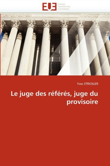 Le Juge Des R f r s, Juge Du Provisoire