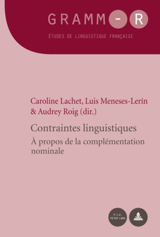 Contraintes Linguistiques : A Propos de la Complementation Nominale : 38