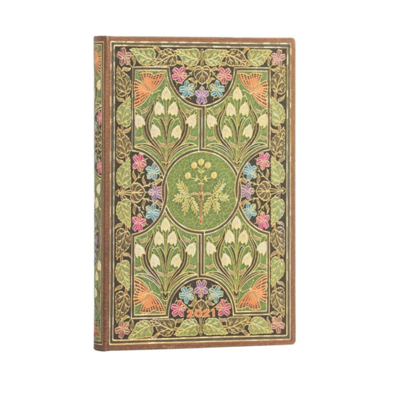 Poetry in Bloom (Poetry in Bloom) Mini Horizontal 12-month Dayplanner 2021 (Elastic Band Closure) by Paperblanks - Hardback