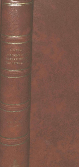 Allgemeines Repertorium der Literatur : Nachdruck der Ausgaben 1785-1807