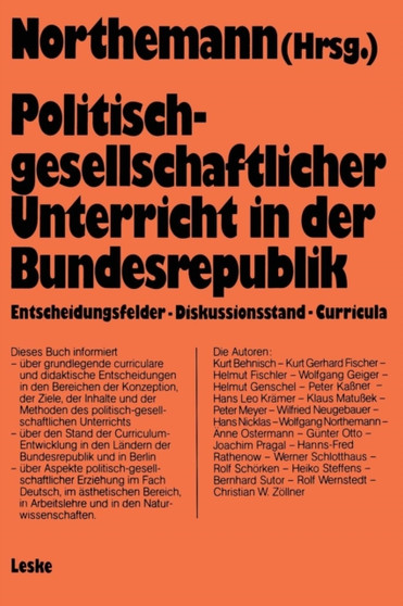 Politisch-gesellschaftlicher Unterricht in der Bundesrepublik : Curricularer Stand und Entwicklungstendenzen : 8