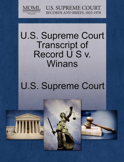 U.S. Supreme Court Transcript of Record U S V. Winans
