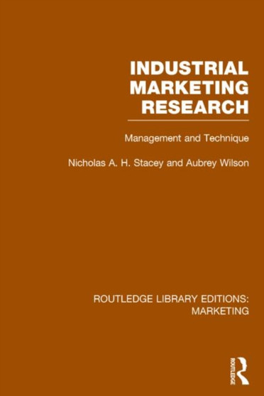 Industrial Marketing Research (RLE Marketing) : Management and Technique