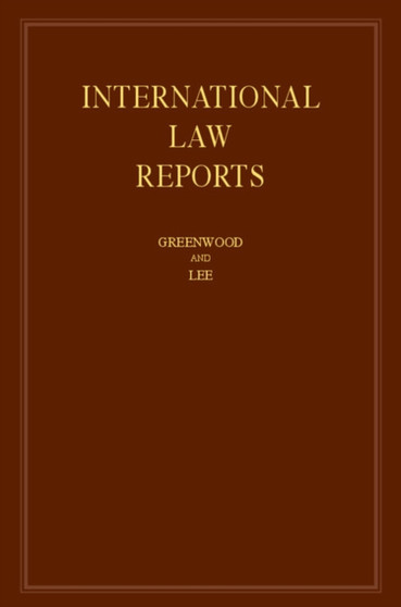 International Law Reports: Volume 170