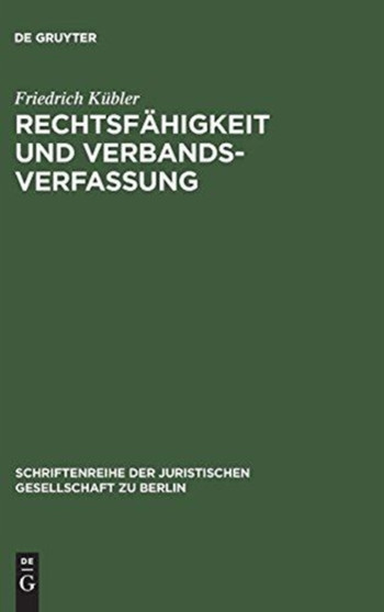 Rechtsfahigkeit und Verbandsverfassung : 41
