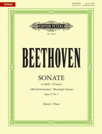 Piano Sonata No. 14 in C minor Op. 27, No. 2 (Moonlight Sonata)