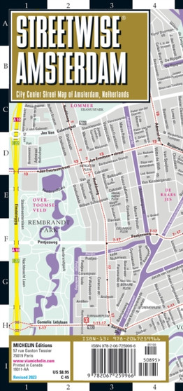 Streetwise Amsterdam Map - Laminated City Center Street Map of Amsterdam, Netherlands : City Plan
