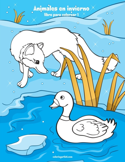 Animales en invierno libro para colorear 1 : 1