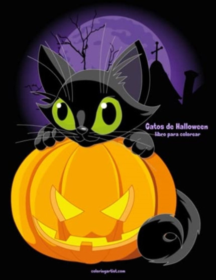 Gatos de Halloween libro para colorear 1 : 1