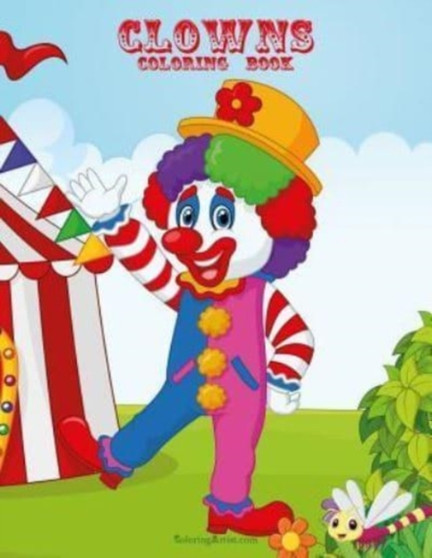 Clowns Coloring Book 1 & 2