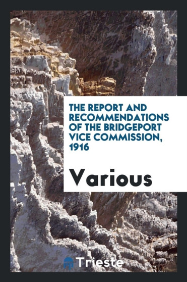 The Report and Recommendations of the Bridgeport Vice Commission, 1916 by Various - Paperback