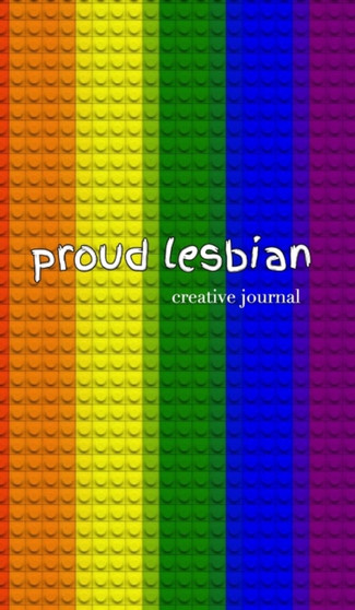 proud lesbian rainbow lego style creative Blank page Journal by Michael Huhn - Hardback
