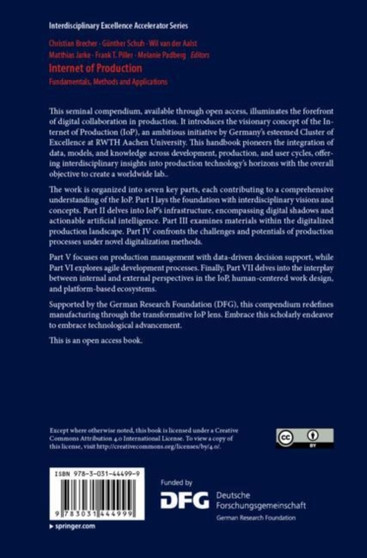 Internet of Production : Fundamentals, Methods and Applications by Christian Brecher - Paperback