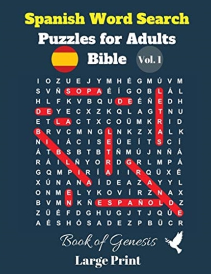 Spanish Word Search Puzzles For Adults : Bible Vol. 1 Book of Genesis, Large Print