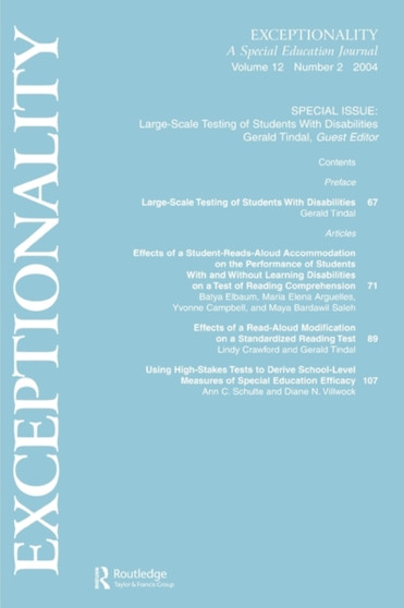 Large-scale Testing of Students With Disabilities : A Special Issue of exceptionality