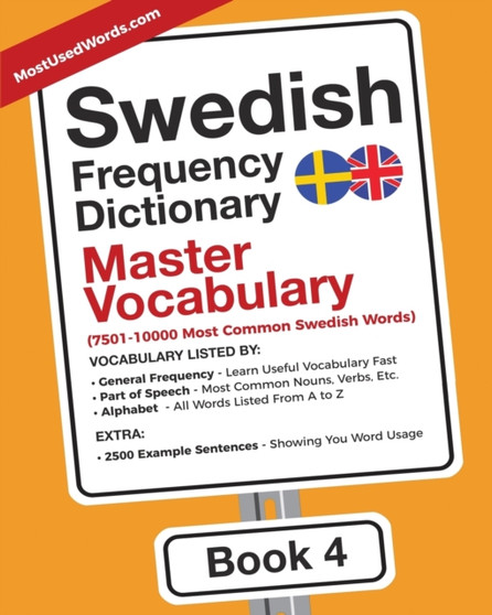 Swedish Frequency Dictionary - Master Vocabulary : 7501-10000 Most Common Swedish Words : 4