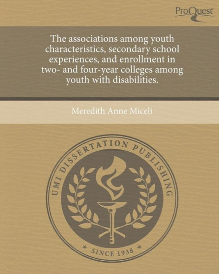 The Associations Among Youth Characteristics