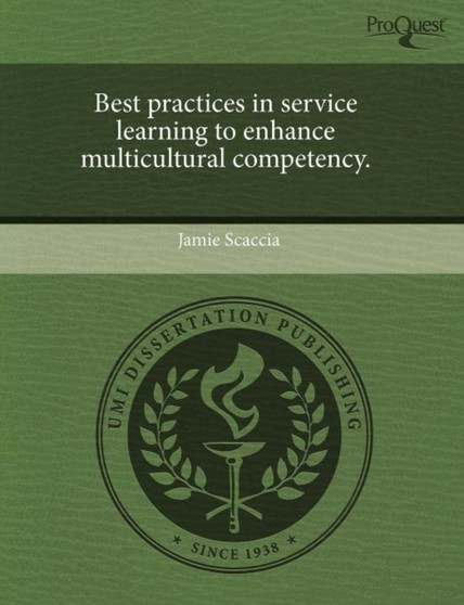 Best Practices in Service Learning to Enhance Multicultural Competency