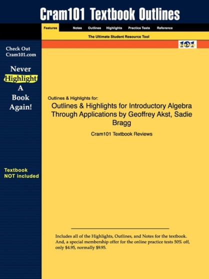 Studyguide for Introductory Algebra Through Applications by Akst, Geoffrey, ISBN 9780321518026