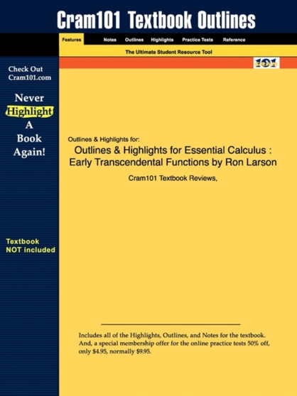 Studyguide for Essential Calculus : Early Transcendental Functions by Larson, Ron, ISBN 9780618879182