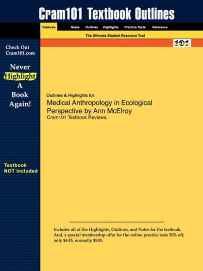 Studyguide for Medical Anthropology in Ecological Perspective by McElroy, Ann, ISBN 9780813338217