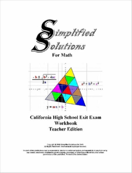 CAHSEE Teacher Edition Workbook