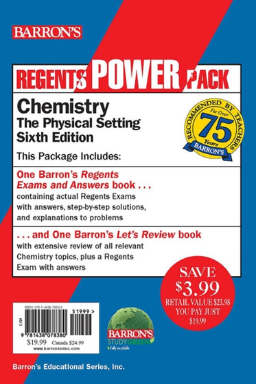 Regents Chemistry Power Pack : Let's Review Chemistry + Regents Exams and Answers: Chemistry