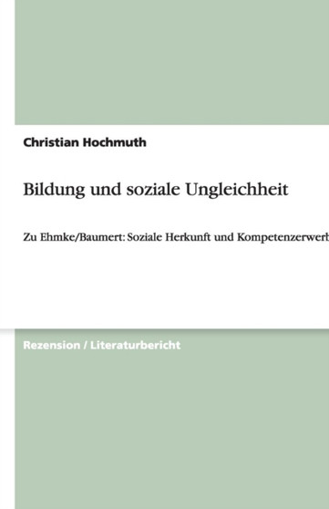 Bildung Und Soziale Ungleichheit