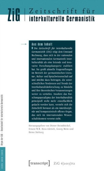 Zeitschrift fur interkulturelle Germanistik (Journal of Intercultural German Studies) : Vol. 7, Issue 2/2016: Transitrume