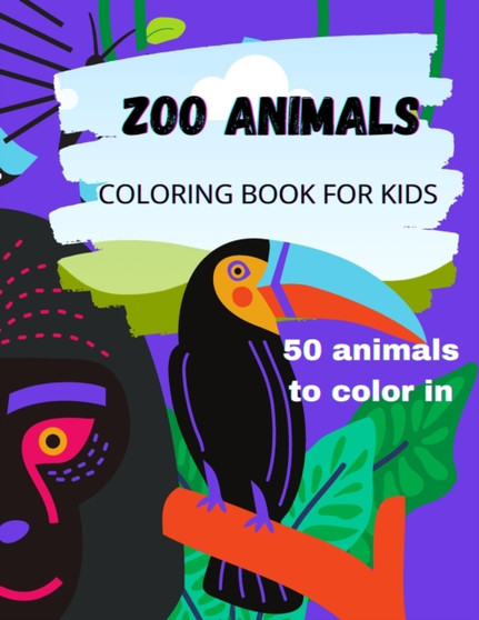 Zoo animals : Coloring book for kids