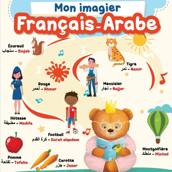 Mon imagier Francais - Arabe : plus de 150 mots du quotidien pour apprendre la langue Arabe aux enfants rapidement. Un imagier bilingue pour les francophones.