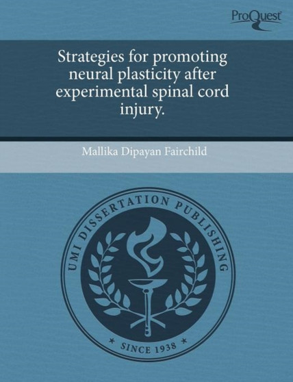 Strategies for Promoting Neural Plasticity After Experimental Spinal Cord Injury