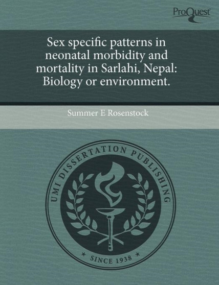 Sex Specific Patterns in Neonatal Morbidity and Mortality in Sarlahi