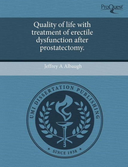 Quality of Life with Treatment of Erectile Dysfunction After Prostatectomy