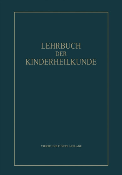 Lehrbuch der Kinderheilkunde von