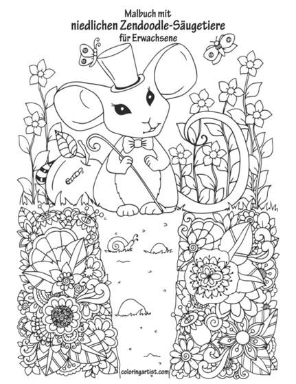 Malbuch mit niedlichen Zendoodle-Saugetiere fur Erwachsene : 1 by Nick Snels - Paperback