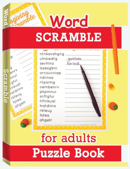 Word Scramble Puzzle Book for Adults : Large Print Word Puzzles for Adults, Jumble Word Puzzle Books, Word Puzzle Game by Nisclaroo - Paperback