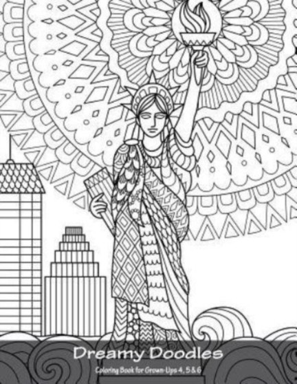 Dreamy Doodles Coloring Book for Grown-Ups 4, 5 & 6 by Nick Snels - Paperback