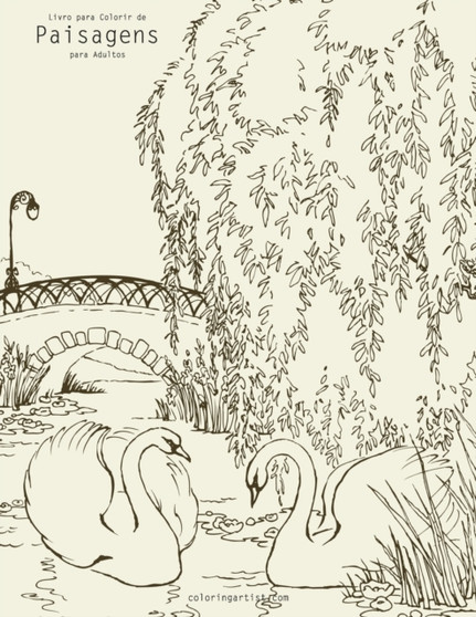 Livro para Colorir de Paisagens para Adultos : 1