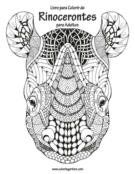 Livro para Colorir de Rinocerontes para Adultos : 1