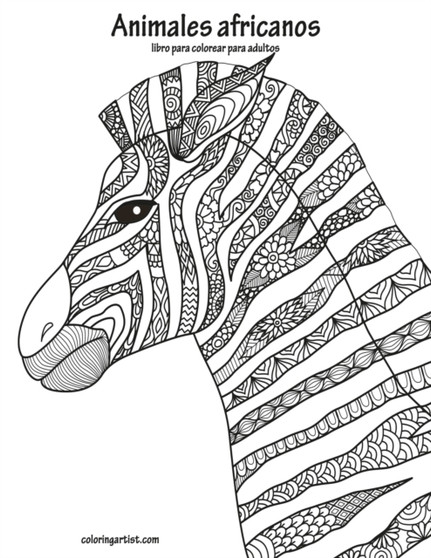 Animales africanos libro para colorear para adultos : 1