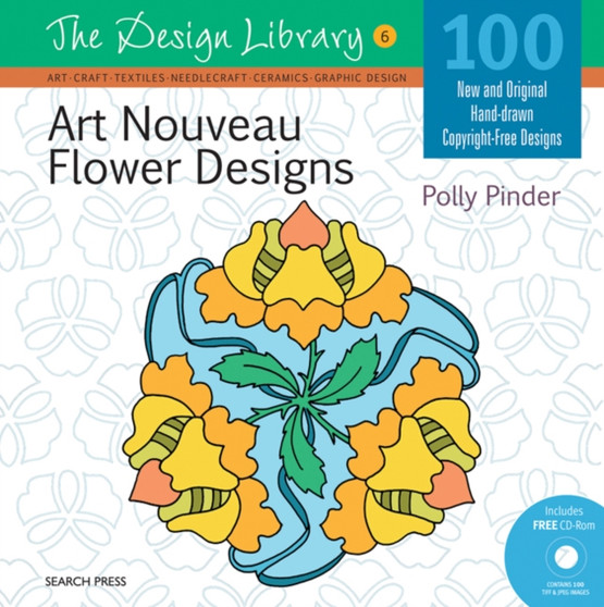 Design Library: Art Nouveau Flower Designs (DL06) by Polly Pinder - Paperback