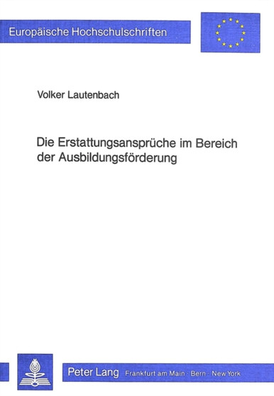 Die Erstattungsansprueche im Bereich der Ausbildungsfoerderung
