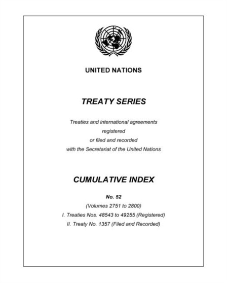 Treaty Series Cumulative Index Number 52